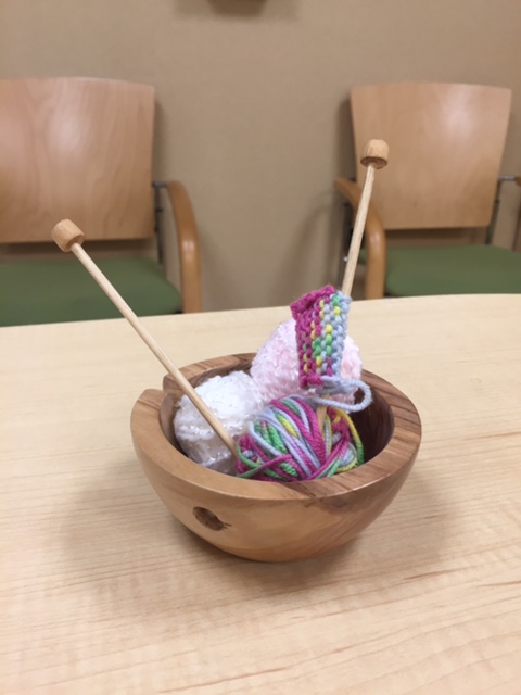 mini knitting bowl