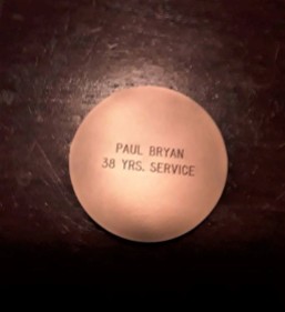 Paul Bryan coin from mill